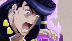 Jojo's Bizarre Adventure Josuke Big Mouth Extraction GIF