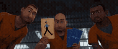 Jojo's Bizarre Adventure Poster Surrounded By Men GIF