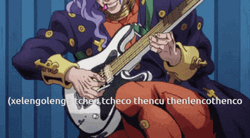Jojo's Bizarre Akira Otoishi Playing Guitar