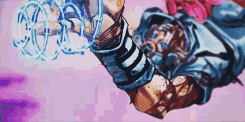 Jojo Text on Purple Background