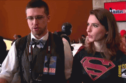 Joke Over Head Gesture Supergirl Interview GIF
