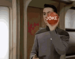 Joke Over Head Wesley Crusher Star Trek GIF