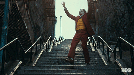 Joker Crazy Stair Dance GIF