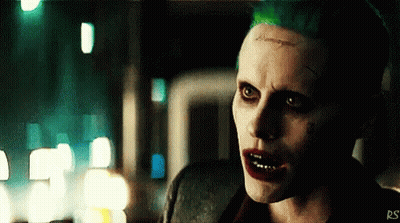Joker From Suicide Squad Close Up GIF