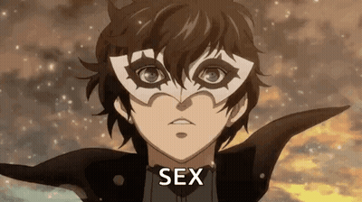 Joker From The Video Game Persona 5 Is Wearing A Mask And Saying Sex . GIF