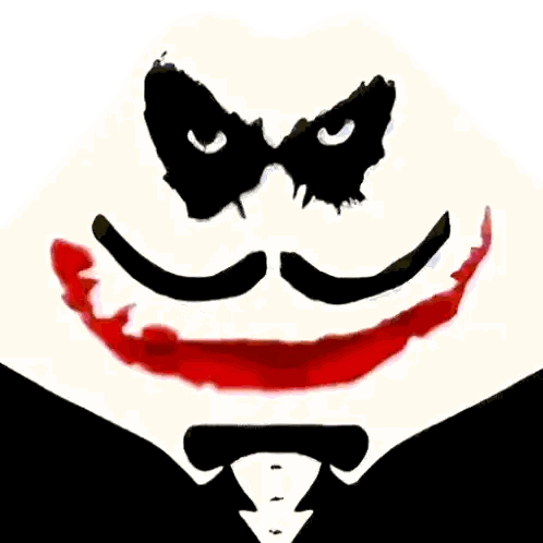 Joker Giving Middle Finger With Thanos Glove Sticker