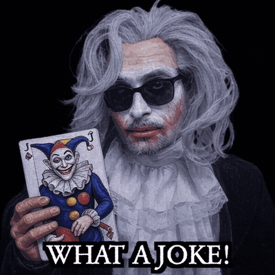 Joker Holding Card Saying What A Joke GIF
