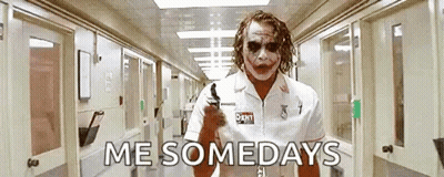 Joker In Hospital Hallway Saying Me Somedays GIF