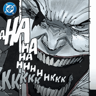 Joker Laughing Comic Book Cover GIF