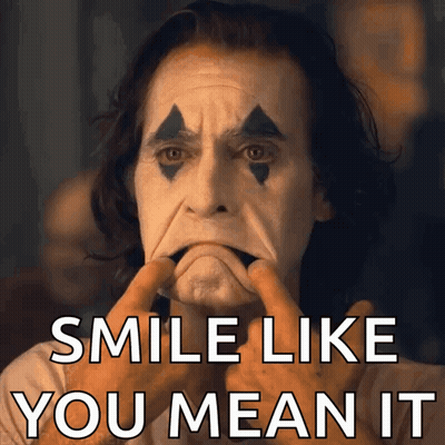 Joker Making Face Smile Like You Mean It GIF