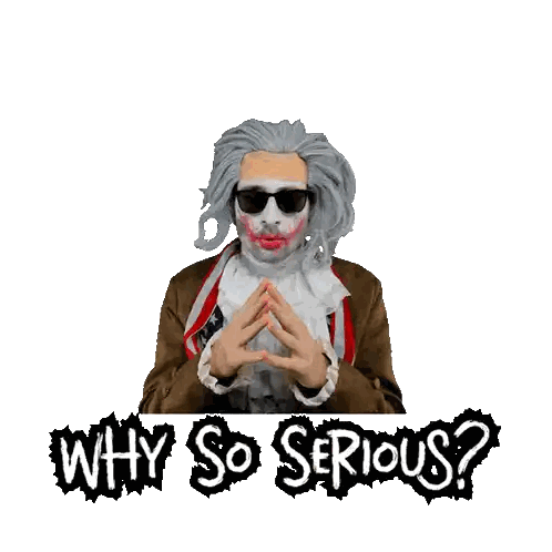 Joker Man With Why So Serious Sticker