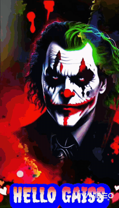 Joker Poster Saying Hello Gayss GIF
