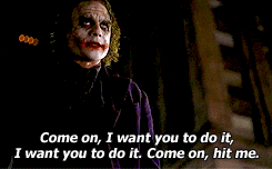 Joker Saying Come On Hit Me GIF