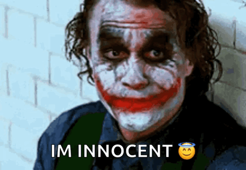 Joker Smiley Face Im Innocent GIF