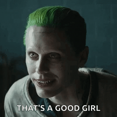 Joker Smiling Saying That's A Good Girl GIF