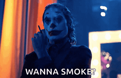 Joker Smoking Cigarette Saying Wanna Smoke GIF