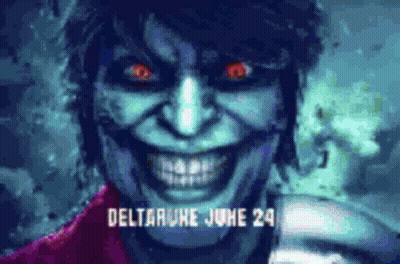 Joker With Red Eyes Smiling Deltaruhe June 24 GIF