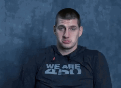 Jokic Shrugging Motion GIF