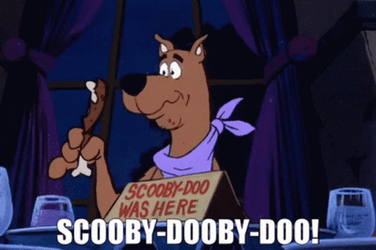 Jolly Scooby Doo Chomping On Bone GIF