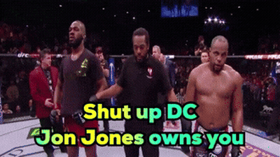Jon Jones Says Shut Up DC GIF