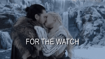 Jon Snow And Daenerys Targaryen Kissing Waterfall For The Watch GIF