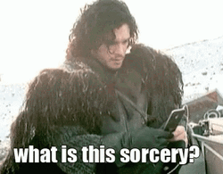 Jon Snow Holding Technology GIF