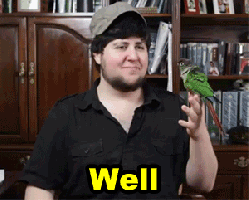 Jontron Holding His Pet Parrot GIF
