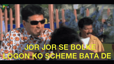 Jor Jor Se Bolke Logon Ko Scheme Bata De Is Written On The Screen GIF