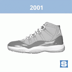 Jordan 4 2001 Gray And White GIF