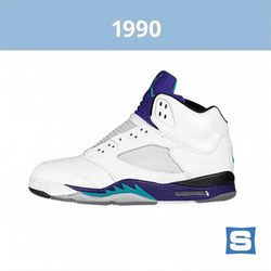 Jordan 4 White And Blue GIF