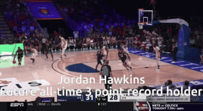 Jordan Hawkins Future All Time 3 Point Record GIF