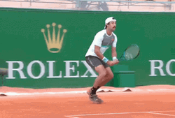 Jordan Thompson Tennis Court Rolex Logo GIF