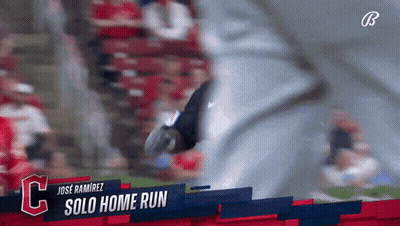 Jose Ramirez Solo Home Run On Screen GIF