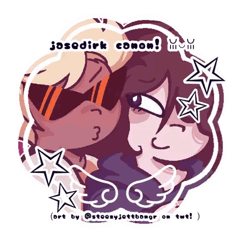 Josedirk Conom And Girl With Stars Sticker