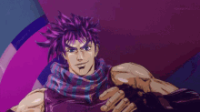Joseph Joestar In Purple GIF