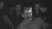 Joseph Stalin Laughing Hand Salute Vintage GIF