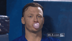 Josh Donaldson Blowing Bubble Gum GIF
