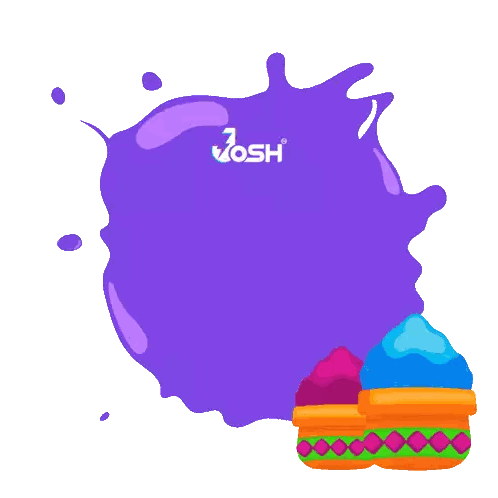 Josh Happy Holi Poster With Purple Background Sticker