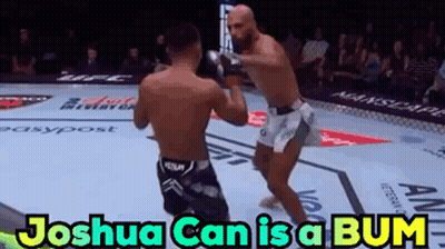 Joshua Can Bum Written At Boxing Match Bottom GIF