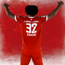 Joshua Zirkzee Proud Jersey Number 32 GIF