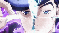 Josuke Summoning Unbreakable Crazy Diamond GIF