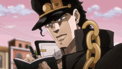 Jotaro Kujo Writing GIF