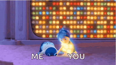 Joy And Sadness From Inside Out GIF