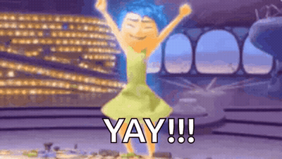 Joy Dancing With Arms In Air GIF