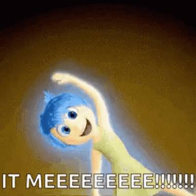 Joy From Inside Out Doing Yoga Smiling Dancing GIF