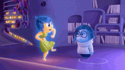 Joy Inside Out Cheering Sadness GIF