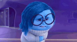 Joy Staring Sadness Inside Out Kneeling GIF