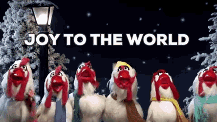 Joy To The World Chicken GIF