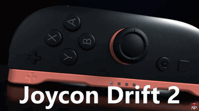 Joycon Drift 2 Controller Next To Nintendo Switch GIF