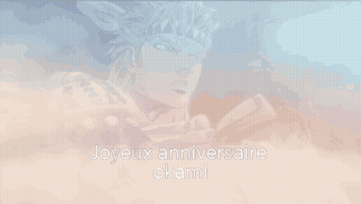 Joyeux Anniversaire Okami Cartoon GIF